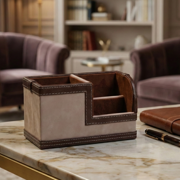 The Sovereign Multi-Tasker: Handcrafted Vegan Leather Divided Organizer Cup (Mesmerising Pink)