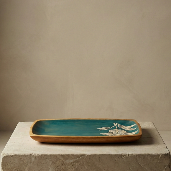 Comfy Homes Signature Mango Wood Serving Platter – Modern Hosting Essential