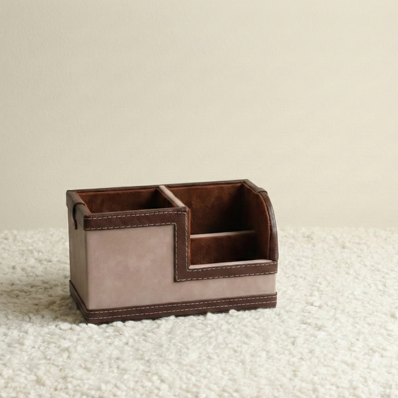 The Sovereign Multi-Tasker: Handcrafted Vegan Leather Divided Organizer Cup (Mesmerising Pink)