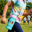 Kids Smart Sipper Bottle with Button-Open Lid, Neck Strap & Helicopter Cap Design (Princess Edition)-6