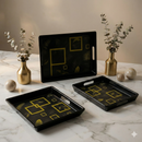 Comfy Homes™ Premium Multi-Purpose Melamine Tray Set (Set of 3)(Small, Medium & Large) (Sunline Elegance)-5