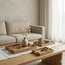 Comfy Homes Signature Mango Wood Serving Tray Set (Set of 1) – Elegant Hosting & Everyday Serving-3