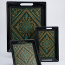 Comfy Homes™ Premium Multi-Purpose Melamine Tray Set (Set of 3)(Small, Medium & Large) (Royal Monarch)-6