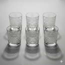 Comfy Homes Signature 340ml Whiskey & Water Glasses – Luxury Heavy-Base Crystal Clear Barware Set (Set of 6) (Heritage Reserve)-6