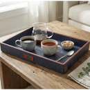 The Infinite Use Tray: Premium Handcrafted Vegan Leather Organizer (Ocean Orange)-1