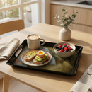 Comfy Homes™ Premium Multi-Purpose Melamine Tray Set (Set of 2) Medium & Large) (Royal Bloom)-4