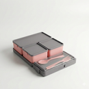 Comfy Homes Stackable Plastic Tiffin Box Set – 5-Piece Food-Grade Lunch Box for School, Office & Travel (Pink)-5