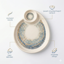 Comfy Homes Divided Serving Platter Set – Modern Snack & Dip Plate for Everyday Hosting and Sharing (Dual Sphere)-9