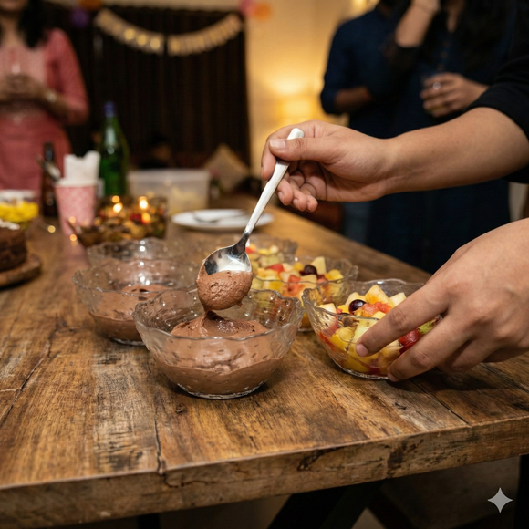 Comfy Homes Glass Dessert Bowls Set of 6 – Premium Clear Serving Bowls for Ice Cream, Sweets & Desserts