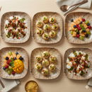 Snack & Chaat Serve Plate Set | Premium Melamine Plates for Indian Serving (Sage Green)-8