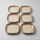 Snack & Chaat Serve Plate Set | Premium Melamine Plates For Indian Serving (Rusty Brown)-7