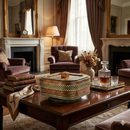 Comfy Homes Revolving Dry Fruit & Snack Storage Box | 4-Section Multi-Purpose Container | Square Shape Dry Food Organizer, Serving Platter & Gift Box for Home & Festive Use (Prestige)-8