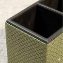 The Sovereign Multi-Tasker: Handcrafted Vegan Leather Divided Organizer Cup (Parrot Green)-7