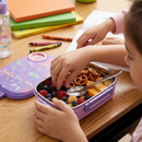 Insulated Steel Lunch Box 500ml with Sweet Box & Spoon | Leak-Proof Kids Tiffin | Hot & Fresh Meals On-the-Go (Purple Mermaid)-5