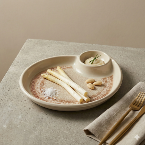 Comfy Homes Divided Serving Platter Set – Modern Snack & Dip Plate for Everyday Hosting and Sharing (Rustic Brown)