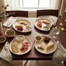 Comfy Homes Divided Serving Platter Set – Modern Snack & Dip Plate for Everyday Hosting and Sharing (Light Grass)-3