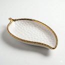 Comfy Homes 12-Inch Ceramic Serving Platter with Golden Rim – Elegant Luxury Tableware for Hosting & Décor-9