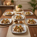 Snack & Chaat Serve Plate Set | Premium Melamine Plates For Indian Serving (Reef Blue)-3