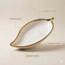 Comfy Homes 12-Inch Ceramic Serving Platter with Golden Rim – Elegant Luxury Tableware for Hosting & Décor-10