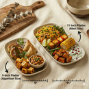 Comfy Homes Serving Platter | Durable, Food-Safe and Eco-Friendly | Platter for Snacks, Fruits, Appetizers & Kitchen Decor - 11" (Stone Ash)-11