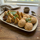 Comfy Homes Serving Platter | Durable, Food-Safe and Eco-Friendly | Platter for Snacks, Fruits, Appetizers & Kitchen Decor - 11" (Olive MIst)-7