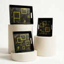 Comfy Homes™ Premium Multi-Purpose Melamine Tray Set (Set of 3)(Small, Medium & Large) (Sunline Elegance)-1