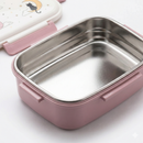 Insulated Steel Lunch Box 500ml with Sweet Box & Spoon | Leak-Proof Kids Tiffin | Hot & Fresh Meals On-the-Go (White Unicorn)-8