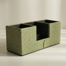 The Sovereign Multi-Tasker: Handcrafted Vegan Leather Divided Organizer Cup (Parrot Green)-5