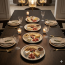 Comfy Homes Divided Serving Platter Set – Modern Snack & Dip Plate for Everyday Hosting and Sharing (Coral Blue)-3