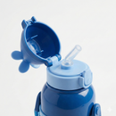 Kids Smart Sipper Bottle with Button-Open Lid, Neck Strap & Helicopter Cap Design (Green Dolphin)-8