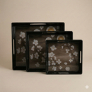 Comfy Homes™ Premium Multi-Purpose Melamine Tray Set (Set of 2)(Medium & Large) (Coffee Tray)-9