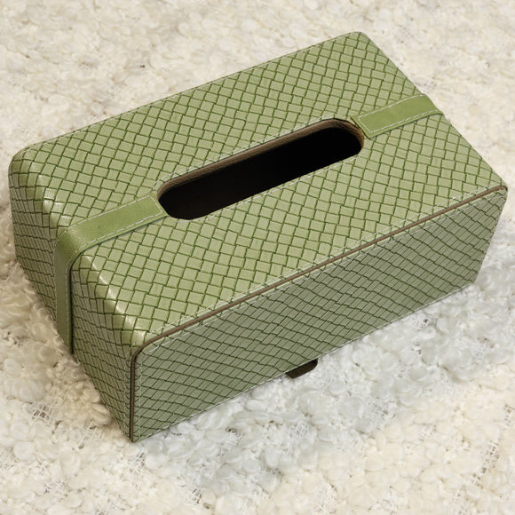 The Sovereign Collection: Premium Handcrafted Vegan Leather Tissue Box Cover (Parrot Green)