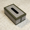 The Sovereign Collection: Premium Handcrafted Vegan Leather Tissue Box Cover (Military Green)-5