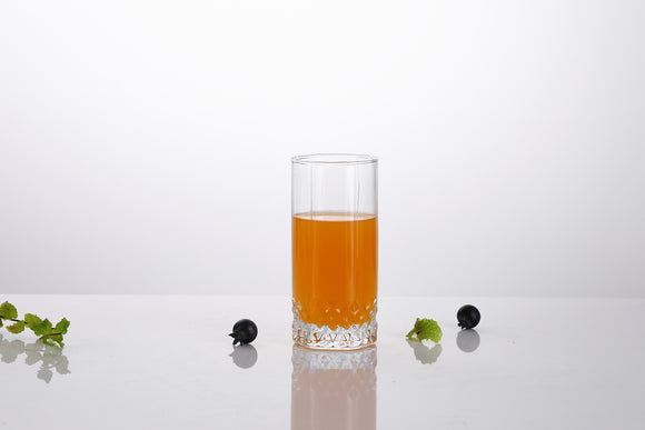 Comfy Homes 330 ML Aquatic Glasses Set of 6 pcs - Tall Drinking Glasses for- Water, Juice, Colddrink, Mojito, Cocktail, Lead-Free, Perfect for Home, Restaurants and Parties (Monarch Pride)