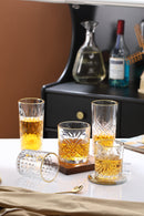 Comfy Homes Elegant Scottish Premium 340ML Glasses Set of 6 pcs - Drinking Glasses for- Water and Whiskey Perfect for Home, Restaurants and Parties (Aquatic Indulgence)-3