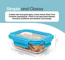 Comfy Homes Glass Container Set of 1 | Lunch & Storage Box for School, Office | Easy to carry and Durable | (370ml)-7