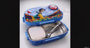 Insulated Steel Lunch Box 500ml with Sweet Box & Spoon | Leak-Proof Kids Tiffin | Hot & Fresh Meals On-the-Go (Yellow Racer)-8